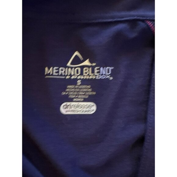 Paradox Purple Merino Blend 1/4 Zip Long-Sleeve Top Size Small - Picture 3 of 6